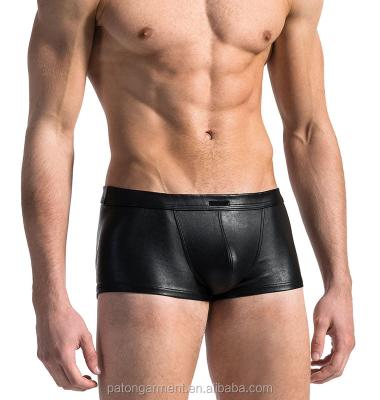 China Fashion Antibacterial Custom Design Leather Men's Boxer Briefs Wholesale for sale