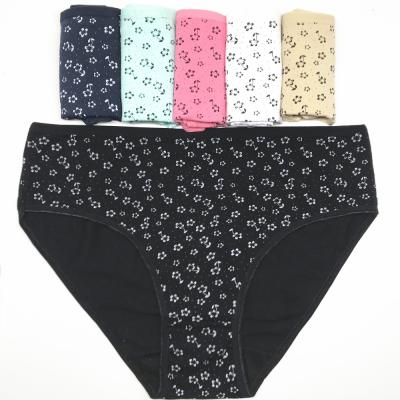 China Comfortable OEM Quality Large Size Women Underwear Leopard Print Antibacterial High Waist Ladies Panties for sale