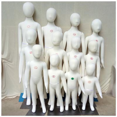 China Soft Mannequin Full Body Waist Foam Needle Insert Child Mannequin More Children Rotate Arm for sale