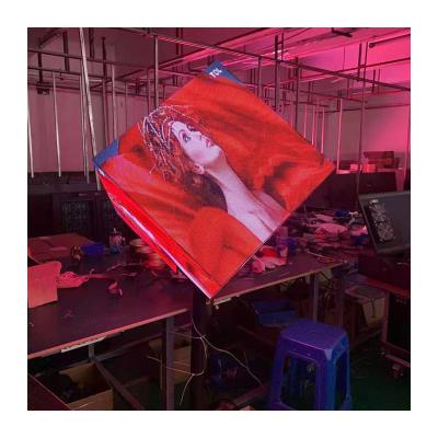 China Full color video/picture/text cube led screen p3 smd2121 indoor high refresh rate hd cube screen led advertising display video led cube screen for sale