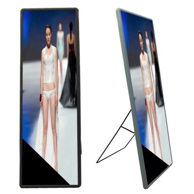 China Picture/Text Video/Radio Wifi Control Motion 640x1920mm Full Color Indoor Glass P2.5 Poster Led Display for sale