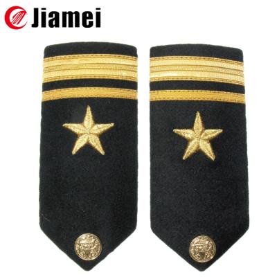 China Gold Stripes Uniform Epaulettes Royal Navy Epaulet for Officer Custom for sale