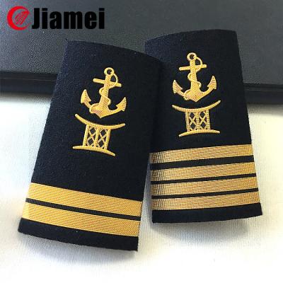 China Army Uniform Surplus Uniform Epaulets Military Navy Epaulets Luxurious Royal Epaulets for sale