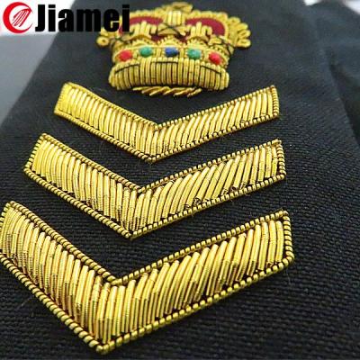 China Crests Epaulets Bullion Wire Uniform Silver Shoulder Panel for sale