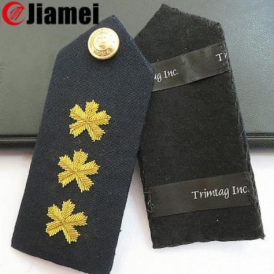 China High End Military Bullion Epaulet Navy Uniform Custom For Merchant Custom for sale