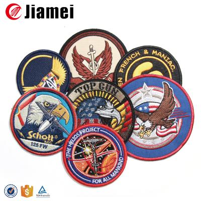 China 3D China factory custom logo design computer embroidery patches for garment for sale