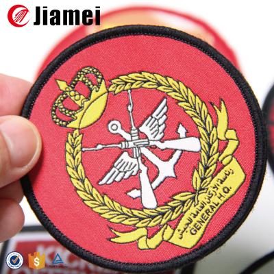 China 3D Promotional Company Embossed Logo Embroidery Woven Patch for sale