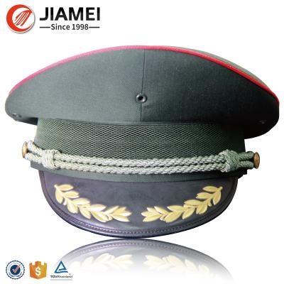 China Uniform Flat Military Peak Cap And Army Uniform Soft Peak Hats for sale