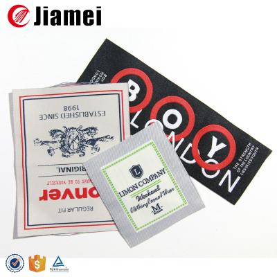 China Sustainable Custom Fashion Damask Garment Woven Neck Labels For Apparel Manufacturer for sale