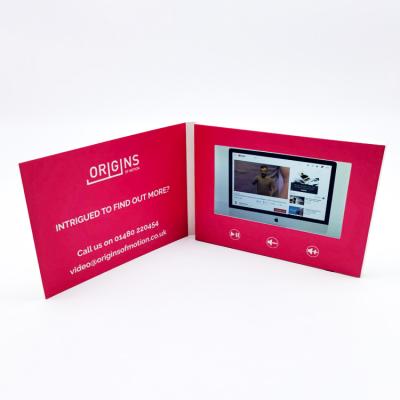 China Europe lcd advertising poloprint video brochure video greeting card ad with different screen for sale