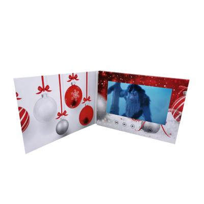 China China Christmas 7 Inch HD Screen Digital LCD Brochure Displayer With Printing For Video Invitation Greeting Card for sale