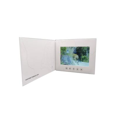 China Europe popular hardcover book 7 inch LCD screen video wedding greeting book for sale