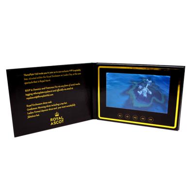 China China 7 Inch HD Screen Digital LCD Brochure Displayer with Printing for Invitation Video Gold Foil Greeting Card for sale