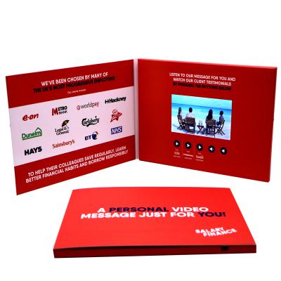 China Europe Led Display TV In A Folder Advertising Digital Books LCD Invitation Player Card Video for sale