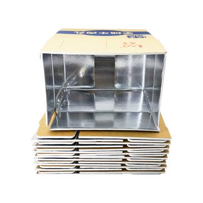 China Recycled Materials Aluminum Foil Box Insulated Paper Box For Frozen Fruit Vegetable Food Packaging Cartons for sale