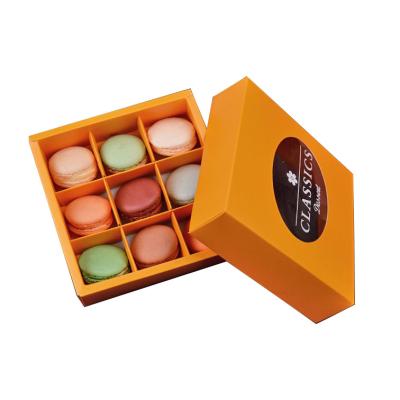 China Recyclable Wholesale Yellow Baking Packaging Box Chocolate Square Moon Cake Packaging Box for sale