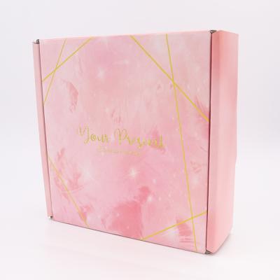 China Biodegradable Customize Durable Hot Pink Folding Packaging Box Logo Paper Cardboard Gift Packaging Boxes for sale