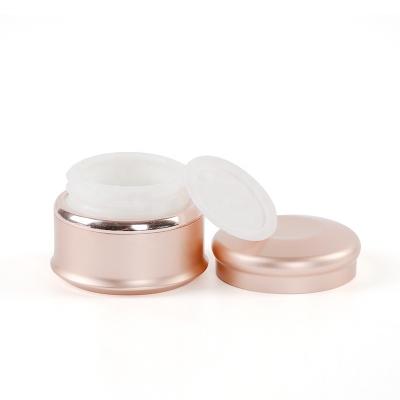 China Primary hot sale cosmetic packaging 5g 7g 15g 30g 50g cosmetic cream jar Double wall cosmetic aluminum jar for sale