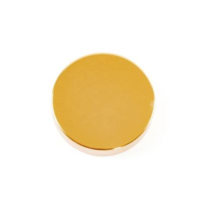 China Non Spill Aluminum Lid , Inner PP Matte Gold Aluminum Coating Cap For Bottles for sale