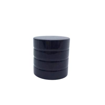 China Non Spill Top Selling High Quality Black Aluminum Magnetic Perfume Cap With Collar for sale