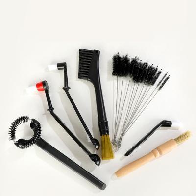 China Viable Brush With Teaspoon Espresso Machine Clean Brush Multiple Varieties Coffee Cleaning Brush for sale