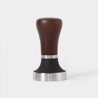 China New Style Modern Bartender Tools Wood Coffee Tampering 51mm Coffee Bean Press for sale