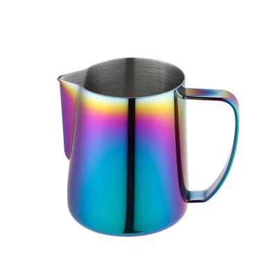 China Viable Wholesale Espresso Art Milk Frothing Pitcher Coffee Latte Stainless Steel Pitcher for sale