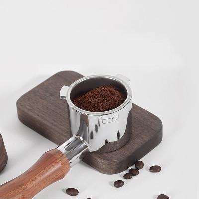 China Modern Coffee Portafilter Wood Handle Stainless Steel Funnel Bottomless Portafilter Espresso Portafilter 51mm for sale