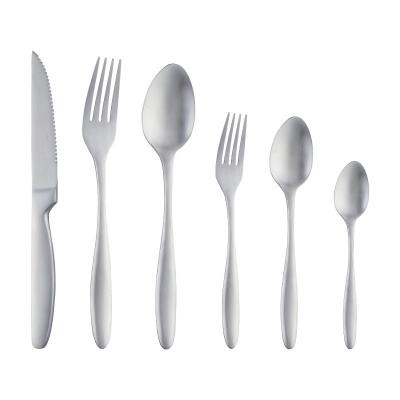 China Viable stainless steel knife, fork, spoon, hotel household set of four pieces of Western European tableware, dull and thickened steak, knife, for sale