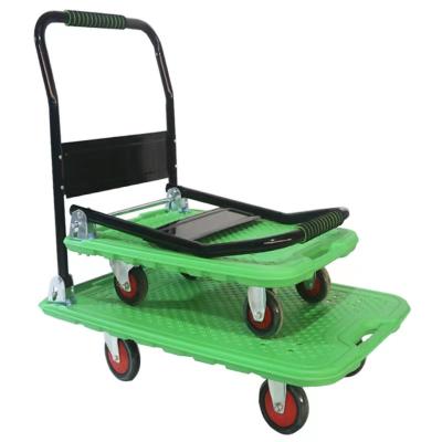 China Material handling vehicle plastic handcart with non-slip foldable good bearing reusable and good use sense for sale