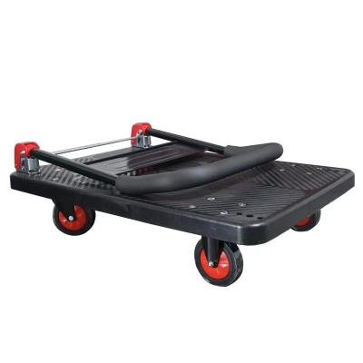 China PVC plastic cart all black foldable, low price and high quality portable for sale