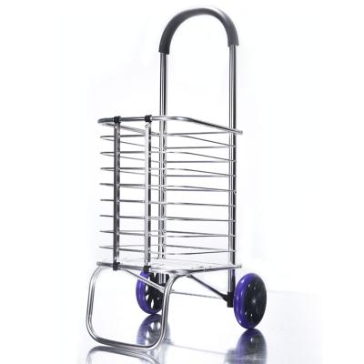 China Upgraded Folding Aluminum Folding Portable Shopping Cart for sale