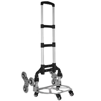 China deliver goods portable stair climb trolley climbing hand truck platform climbing cart folding cart can fold 480*480*1000 mm for sale