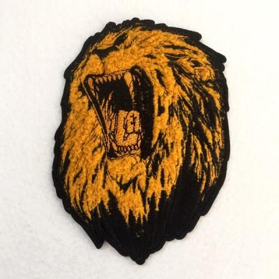 China Custom 3D Lion Chenille Patches Iron On Backing For  3D, Sustainable, Handmade, Customized for sale