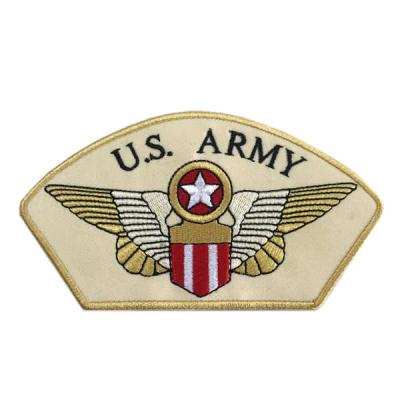 China high quality custom army 3D embroidery patches hook backing for for sale