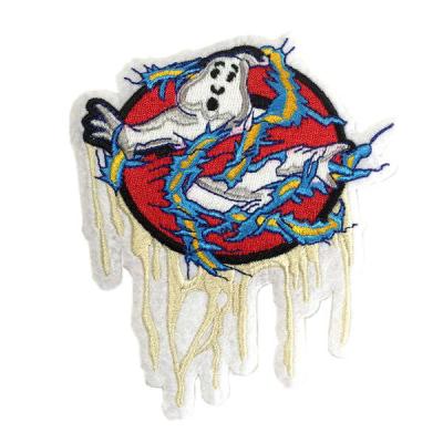 China custom 3D ghost embroidery patches glow in dark patches  3D, Sustainable, Handmade, Customized for sale