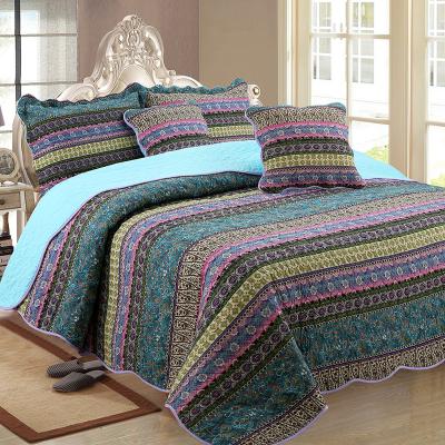 China Sustainable Newcomer Front Cotton Print Wholesale Eco-Friendly Comforter Retro Printed Comforter Bedding Set for sale