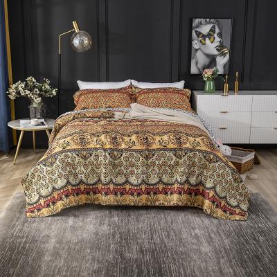 China Sustainable High Standard Eco Friendly Printing Front Cotton Print Fine Workmanship Four-piece Bed Set for sale