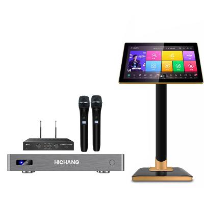 China Family Touch Screen Android Karaoke Selling 21.5 Inch Black Gold Movie Microphone Rohs Rose Color Mchain Ktv Jukebox Karaoke Machine for sale