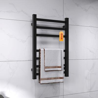 China Wall Mounted Heater EVIA New Product Black Square Towel Warmer Rack for sale