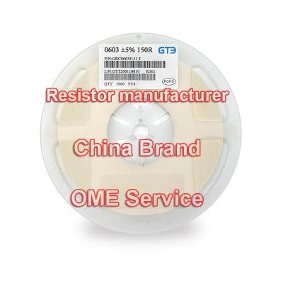 China China high quality NDA 0201 0402 0603 0805 1206 1210 resistor 0ohm~10ohm 11ohm-560kohm 1Mohm-10Mohm manufacturer factories in stock for sale