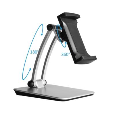 China Universal Aluminum Lazy Arm 360 Rotating Max Stretch 260mm Kitchen Tablet Desk Foldable Stand For iPad Pro Tablet Stand for sale