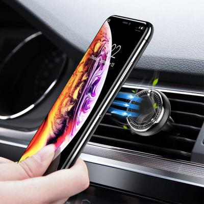 China Integrated Perfume Patent 2 in 1 Car Air Freshener Purifier and Strong Magnetic Car Phone Holder for sale