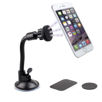 China Adjustable Long Arm Clamp Magnetic Car Phone Mount, Windshield Suction Cup Car Phone Mount Holder for sale