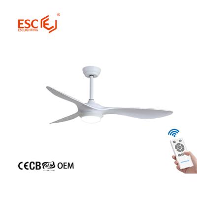 Cina With Light Home Decorative Silent Motor 5 Speed ​​Propeller White Ceiling Fans With Remote Control Led Lights in vendita