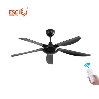 China No Light Intelligent Control 3 Dimming TDC Led Source 110v 220v 5 Blades ABS Fan Blades Timber Ceiling Fan for sale