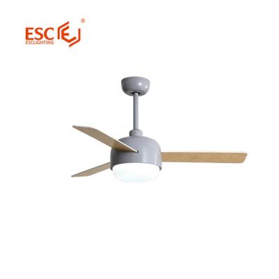 China With Phone Light Low Noise Remote App 5 Fan Speed ​​3 Plywood Blade Gray 48 Inch Kitchen Light Ceiling Fans for sale