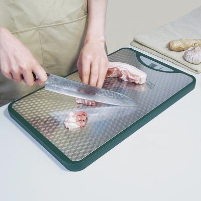 China Choppers 316Stainless Steel Disposable Cereal Cutting Boards Double Sided Kitchen Tools Household Vegetable Fruit Chopper for sale