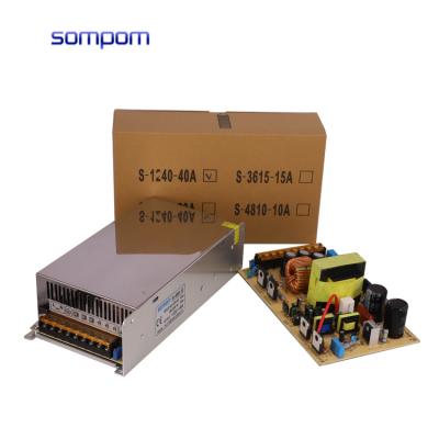 China Sompom 215mm*112mm*68mm Open Frame 480W High Power 12V 40A 500w Power Supply for sale