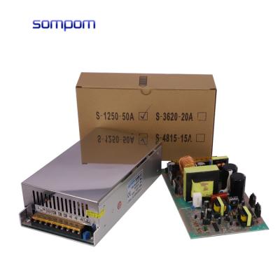 China 50 amp power supply ac driver factory sale led 12v to dc switch mode power supply for led strip light tin box for sale